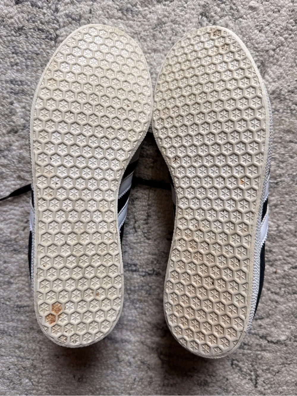 Adidas Black & White Gazelle Suede Sneakers Men's 7.0 = Women's 8.5
